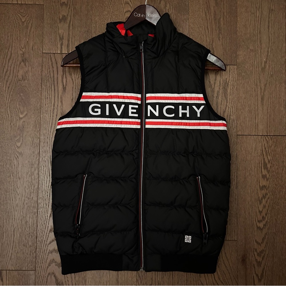 Givenchy Black and Red Puffer Vest